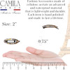Camila Paris Cp3367 French Hair Barrettes For Women Onyx Side Slide In Metal Free Closure Flat Hair Clips For Fine Hair Strong Hold Grip No