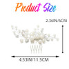 Latious Wedding Bride Pearl Hair Side Comb Silver Rhinestone Bridal Hair Clips Crystal Hair Pieces Hair Accessories For Women And Girls