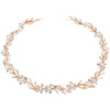 Didder Bride Leaf Pearl Crystal Gold Hair Vine Headband With Flowers Wedding Bridal Headpiece Jewelry For Women And Girls