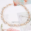 Didder Bride Leaf Pearl Crystal Gold Hair Vine Headband With Flowers Wedding Bridal Headpiece Jewelry For Women And Girls