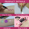 2 In 1 Eyeshadow Stick And Sponge Makeup Brush Smooth Cream Shimmer Shadow Pencil Long Lasting Waterproof Eye Shadow Highlighter Stick