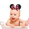 Jiahang Mouse Ears Hair Bow Elastic Headband With Dots Soft Nylon Hairband For Baby Girl Newborns Toddler Kids