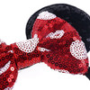 Jiahang Mouse Ears Hair Bow Elastic Headband With Dots Soft Nylon Hairband For Baby Girl Newborns Toddler Kids