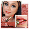 Oulac Coral Orange Lipstick For Women With Metallic 3D Shine Lightweight Hydrating Formula High Impact Lip Color Vegan Beauty Full Coverage