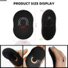 Soft N Style 2 Packs Pocket Palm Combs Shampoo Comb Massager Hair Brush Comb Scalp Massager Brush Comb Wave Brush Palm Hair Brush Black