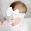 Qiansail Baby Girls Lace Bow Headband Elastics Bow Knot Hairband Headwrap For Newborn Infant Toddlers Kids Black