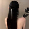 Rhinestone Hair Chains Shiny Punk Tassel Hair Clips Snake Shape Sparkle Crystal Decorative Chain Ponytail Headpieces Nightclub Prom