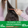 Grannaturals Soft Boar Bristle Teasing Brush For Slick Back Hair Backcombing Edge Control Smoothing Baby Hairs To Create Volume And Sleek