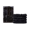 Slip Silk Hair Ties Black Skinny Scrunchies Set Of 4 Anti Damage