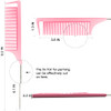 Lltgmv 9.3 Rat Tail Comb For Hair Stylist Parting Combs For Braiding Hair Rattail Comb With Metal Stainless Steel Pintail For Sectioning
