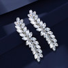 Whavel 2Pcs Crystal Hair Barrettes For Women Rhinestone Hair Clips Leaf French Barrette Wedding Hair Clips Bridal Hair Accessories For Women