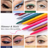 Onarisae Eyeliner Pencil Retractable Eyeliner Creamy Pigmented Smudge Proof Eye Liner Pen Shimmer Dark Blue