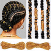 Gold Dreadlock Braids Hair Accessories 2 Pieces 5M Braiding Hair Deco Styling Shimmer Stretchable African Braid Braided Elastic Cord