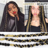 Gold Dreadlock Braids Hair Accessories 2 Pieces 5M Braiding Hair Deco Styling Shimmer Stretchable African Braid Braided Elastic Cord