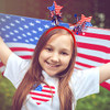Hifanmm 4Th Of July Headband Independence Day Hair Accessories Patriotic Party Hair Supplies Usa Flag Star Design Blue Red Ribbon Stars Hair