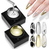 Saviland Metallic Gel Nail Polish Silver And Gold Chrome Gel Polish 2Pcs