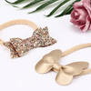 Aqokka Baby Girl Headbands With Bows Soft Nylon Newborn Toddler Hairbands Handmade Baby Hair Accessories For Infant Girls Kids