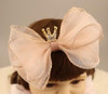 Bethynas Crown Lace Bowknot Headband For Baby Girls Handmade Chiffon Elastic Baby Hairband Birthday Party Crown Hair Accessories For Newborn