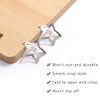 20 Pcs 1.22 Inches Star Hair Clips Snap Star Hair Barrettes Cute Lovely Accessories Non Slip Clips For Girls Women 2000S Y2K Silver Metal