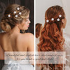 Yission 20Pcs Mini White Rhinestone Flower Hair Clips Decorative Wedding Bridal Hair Barrettes And Pins For Girls Women