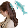 Hapdoo Whale Shark Hair Clips Cute Ocean Sea Animal Hair Claw Clip For Women Girls Acetate Nautical Marine Hair Accessories Gift