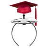 Emoouli 1Pc Black Graduation Cap Headband Secure Grad And Hairstyle