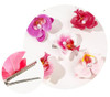 Alimitopia Flower Hair Clip Bohemia Hawaiian Fabric Artificial Moth Orchid Flower Alligator Hair Clip Hairpin Barrette Headdress Bobby Pins