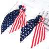 American Flag Hair Ties For Woman Girls Red White And Blue Ribbon Hair Scrunchies Elastic Patriotic 4Th Of July Hair Tie Independence Day