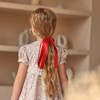 Red Ribbon Hair Ties Cheer Long Tassel Elastic Hairbands Handmade Girls Women Ponytail Holder Hair Accessories For Holiday Party