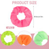 Neon Scrunchies For Hair Mabor 4Pcs 80S Neon Soft Hair Scrunchy