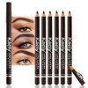 Feicuiyun 6Pcs Dark Brown Eyebrow Pencils For Women Wooden Hard Core Eyebrow And Eyeliner Pencil Long Lasting Waterproof And Sweat Proof