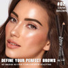 Feicuiyun 6Pcs Dark Brown Eyebrow Pencils For Women Wooden Hard Core Eyebrow And Eyeliner Pencil Long Lasting Waterproof And Sweat Proof