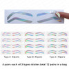 Airbrush Brows Shaping Guides Stickers Rainbrow Eyebrow Tint Tape Stencils With High Arch Medium Arch Flat Brow Options D 24Pairs Per Bag