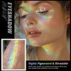 Gkshsu Chameleon Face Highlighter Palette Multichrome Eyeshadow Shimmer Pigmented Powder Holographic Sparkle Rainbow Highlighter