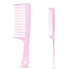 Arthaxi Wide Tooth Comb For Women Curls Styling Pink Large Hair Comb For Wet Or Dry Use In Shower Blow Drying Travel Hurt Free Brushing On
