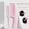 Arthaxi Wide Tooth Comb For Women Curls Styling Pink Large Hair Comb For Wet Or Dry Use In Shower Blow Drying Travel Hurt Free Brushing On