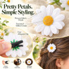 12 Pcs Daisy Hair Clips White Daisy Flower Hair Clips Vintage Sun Flower With Hair Alligators Clips Hair Barrette For Women Wedding Hair