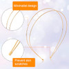 Pagow 2Pcs Metal Double Layer Headbands Trendy Gold Silver Simple Headband