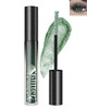 Glitter Diamond Mascara 1Pcs Green Colored Metallic Shimmer Mascara Long Lasting Waterproof Sparkly Tubing Mascara Voluminous Curling
