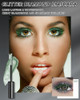 Glitter Diamond Mascara 1Pcs Green Colored Metallic Shimmer Mascara Long Lasting Waterproof Sparkly Tubing Mascara Voluminous Curling