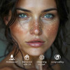 Glitter Freckles 24Pcs Glitter Freckles Face Tattoo Sparkle Freckles For Women Waterproof Gold Temporary Face Tattoos Glitter Glow Up