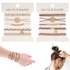 Jiyin Hair Ties Bracelet For Women 10 Pcs 5 Styles Boho Dual Use Bracelet And Hair Tie Stylish Soft Braided Hair Bands Elastic No Damage