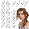 20 Pcs Star And Teardrop Hair Clips Set Water Drop Non Fashion Slip Hair