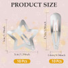 20 Pcs Star And Teardrop Hair Clips Set Water Drop Non Fashion Slip Hair