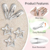 20 Pcs Star And Teardrop Hair Clips Set Water Drop Non Fashion Slip Hair