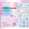 Avapy Pimple Patches For Face Cute Hydrocolloid Acne Patches Colorful Hologram Star Sport Stickers Zits And Blemish Pimple Patch With