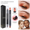 Melsintern Light Copper Shimmer Dual Ended Eyeshadow Stick 12 Colors Matte And Shimmer Waterproof Long Lasting Creamy Eyeshadow Pencil For