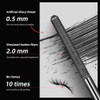 2025 Upgraded Waterproof Metal Wand Mascara Black Washable Metal Mascara Wand Steel Tube Mascara Primer Super Voluming Lash Extensions Long