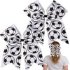 Soccer Bow 2 Pack Soccer Hair Bow Soccer Hair Ties For Girls And Teams