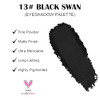 Jutqut Single Black Matte Eyeshadow Palette Fine Smooth Powder Matte Shade Eyelid Color Eye Makeup High Pigment Waterproof Ultra Blendable